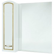 Зеркало-шкаф Bellezza Амелия 70 L белый патина золото