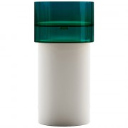 Раковина-моноблок напольная прозрачная Abber Kristall AT2701White-Aquamarin-H